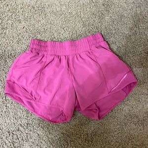 Lululemon Sonic Pink Hotty Hot Shorts